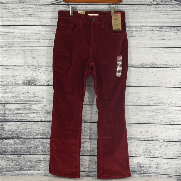 NWT-LEVIS 725 High -Rise Bootcut 30X30 Corduroy Pants - Picture 1 of 11